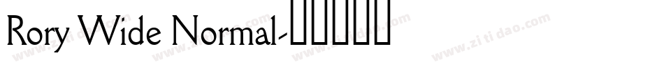Rory Wide Normal字体转换